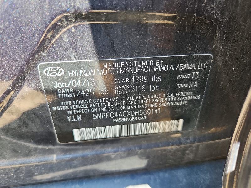 Продажа на аукционе авто 2013 Hyundai Sonata, vin: 5NPEC4ACXDH669141, номер лота: 54947896