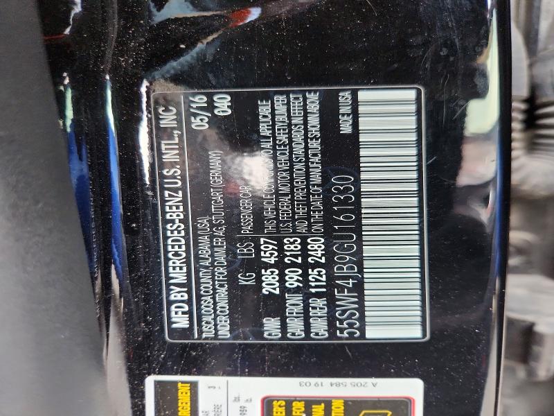 Продаж на аукціоні авто 2016 Mercedes-benz C, vin: 55SWF4JB9GU161330, номер лоту: 52791586