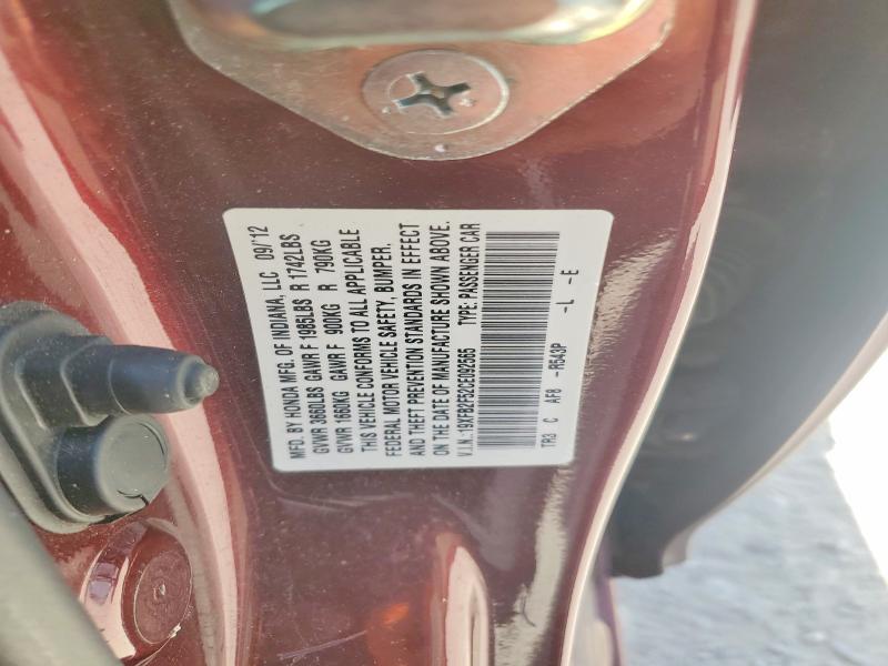 54683816 :رقم المزاد ، 19XFB2F52CE092565 vin ، 2012 Honda Civic مزاد بيع
