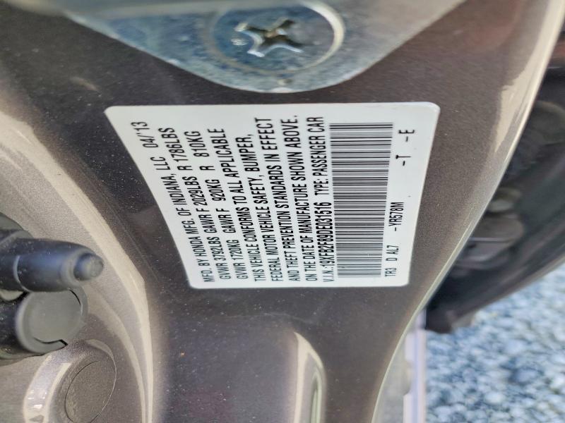Продаж на аукціоні авто 2013 Honda Civic, vin: 19XFB2F89DE031516, номер лоту: 53514786