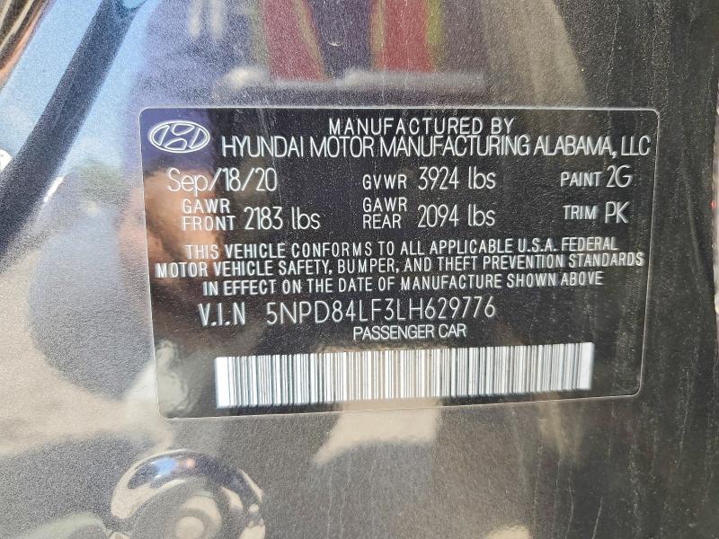 Продажа на аукционе авто 2020 Hyundai Elantra, vin: 5NPD84LF3LH629776, номер лота: 53481336