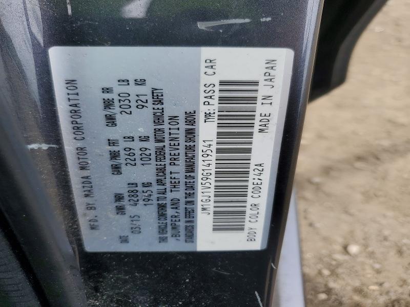 Продаж на аукціоні авто 2016 Mazda 6, vin: JM1GJ1V59G1419541, номер лоту: 53119396