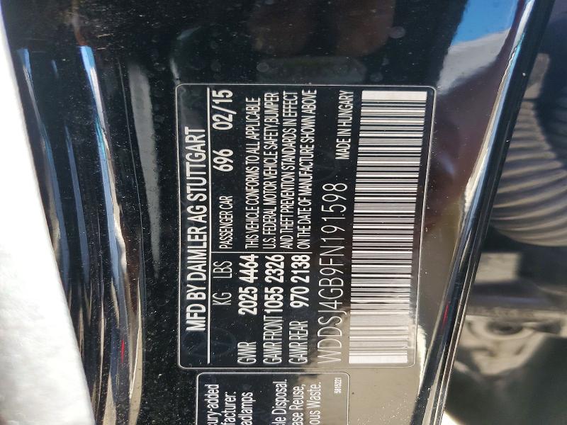 Aukcja sprzedaży 2015 Mercedes-benz Cla, vin: WDDSJ4GB9FN191598, numer aukcji: 55046716