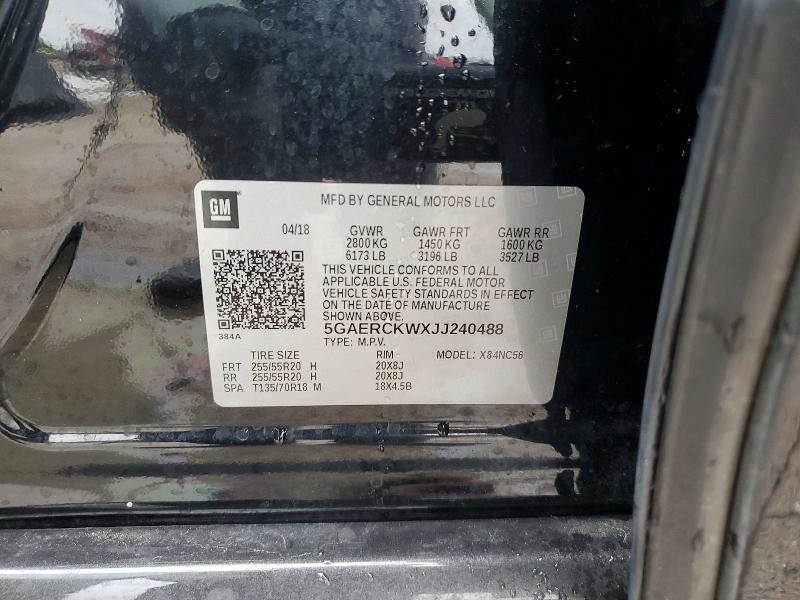 Продажа на аукционе авто 2018 Buick Enclave, vin: 5GAERCKWXJJ240488, номер лота: 54813756