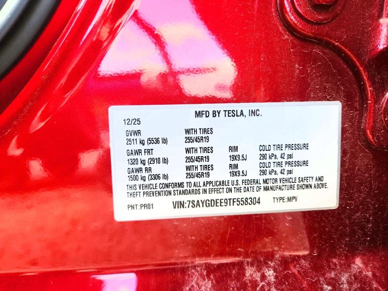 Auction sale of the 2026 Tesla Model Y, vin: 7SAYGDEE9TF558304, lot number: 52349616