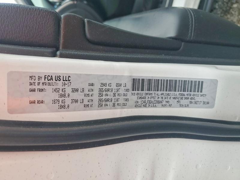 2018 Jeep Grand Cherokee მანქანა იყიდება აუქციონზე, vin: 1C4RJFBGXJC208047, აუქციონის ნომერი: 54580136