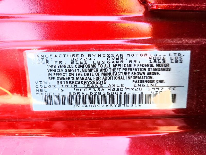 Продажа на аукционе авто 2024 Nissan Sentra, vin: 3N1AB8CVXRY296316, номер лота: 52909516
