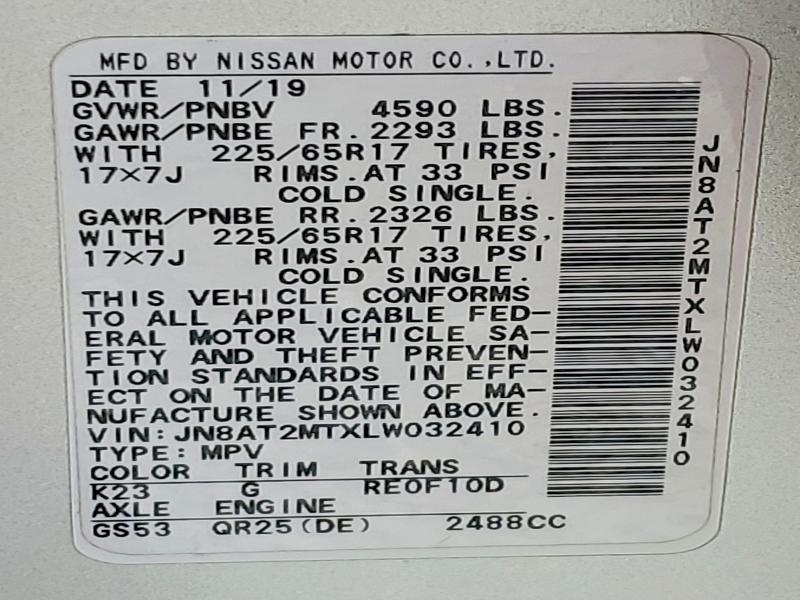 Aukcja sprzedaży 2020 Nissan Rogue, vin: JN8AT2MTXLW032410, numer aukcji: 52865556