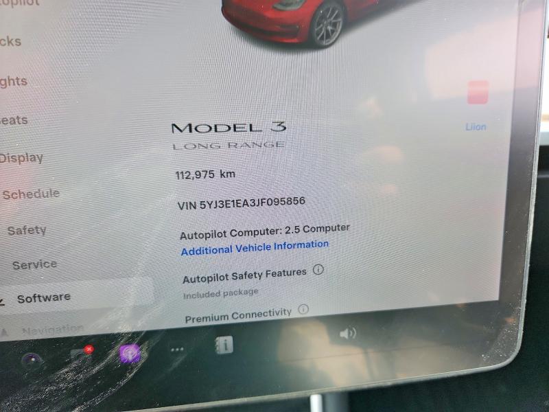 2018 Tesla Model 3 მანქანა იყიდება აუქციონზე, vin: 5YJ3E1EA3JF095856, აუქციონის ნომერი: 53900316