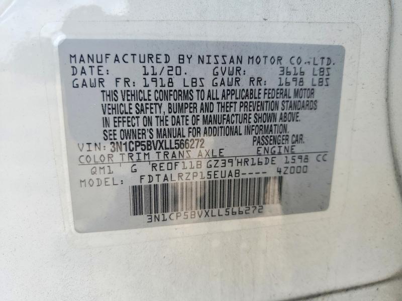 Продаж на аукціоні авто 2020 Nissan Kicks, vin: 3N1CP5BVXLL566272, номер лоту: 53341356