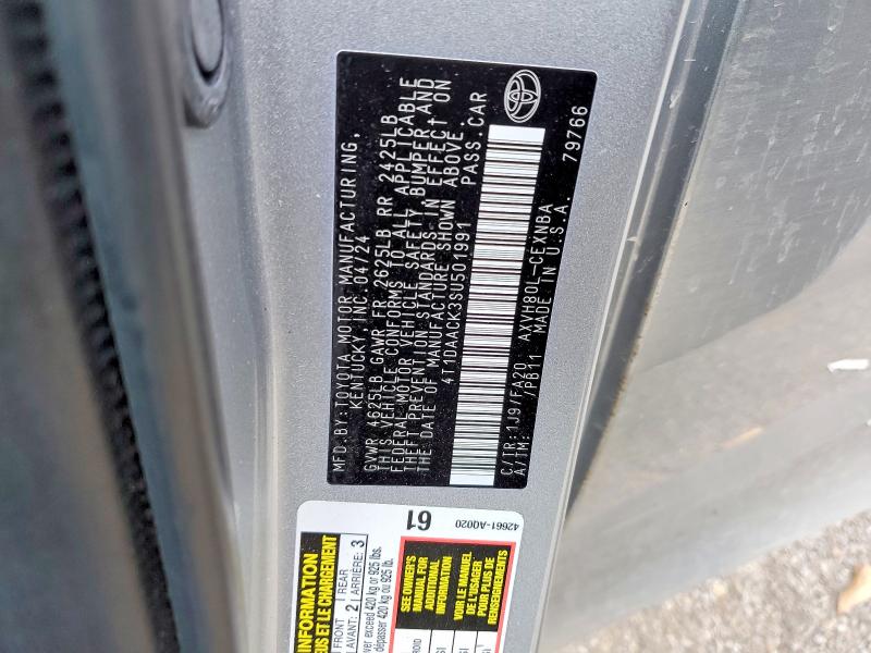 2025 Toyota Camry მანქანა იყიდება აუქციონზე, vin: 4T1DAACK3SU501991, აუქციონის ნომერი: 51489476
