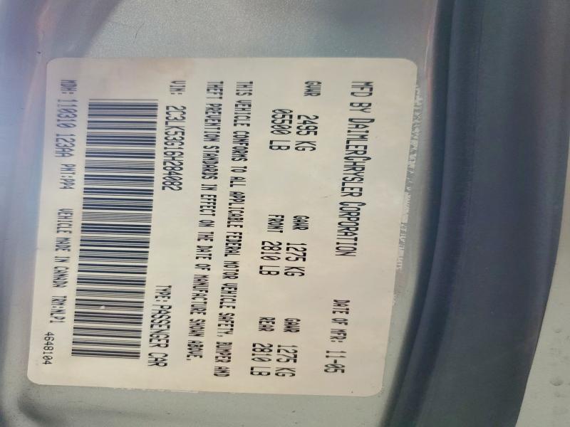 54718916 :رقم المزاد ، 2C3LK53G16H284082 vin ، 2006 Chrysler 300 مزاد بيع