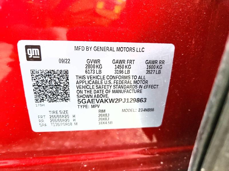 Продаж на аукціоні авто 2023 Buick Enclave, vin: 5GAEVAKW2PJ129863, номер лоту: 53202496