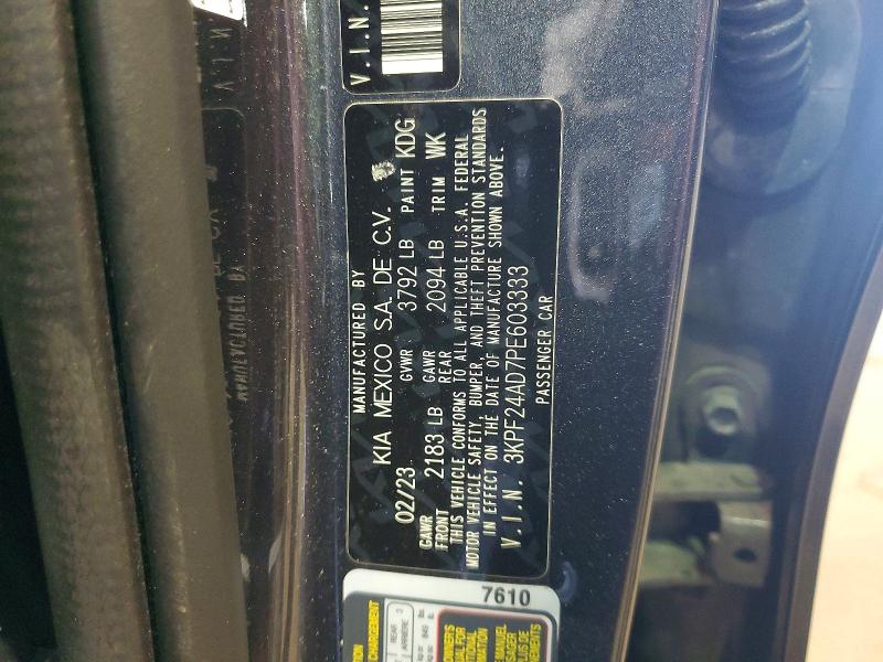 Продаж на аукціоні авто 2023 Kia Forte, vin: 3KPF24AD7PE603333, номер лоту: 52692816