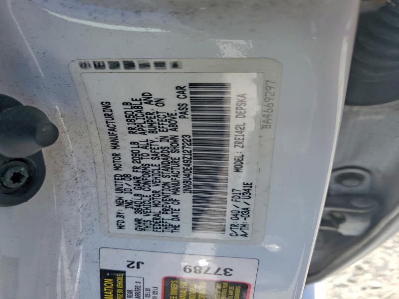 Продажа на аукционе авто 2009 Toyota Corolla, vin: 1NXBU40E49Z127223, номер лота: 54012076