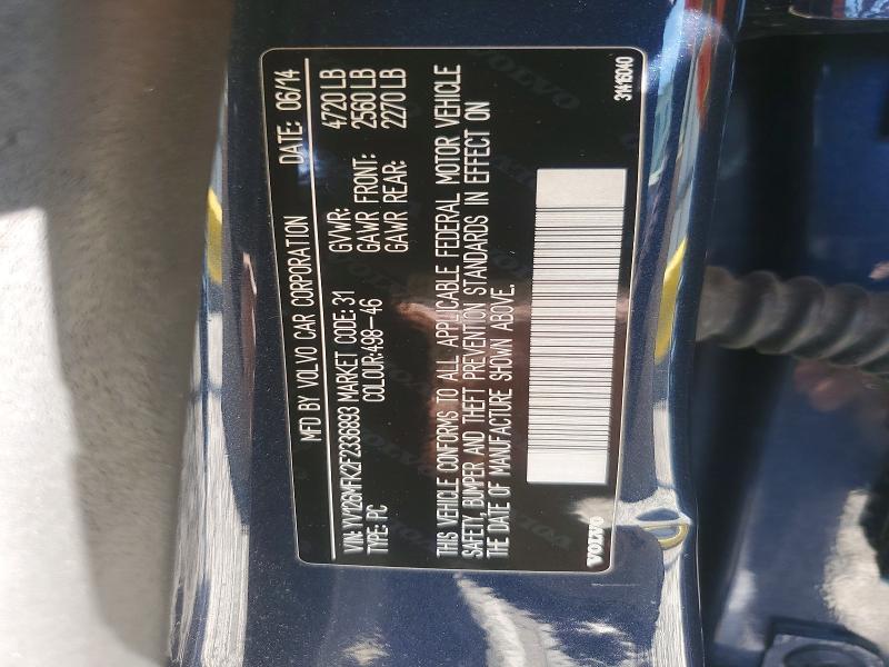 Продажа на аукционе авто 2015 Volvo S60, vin: YV126MFK2F2336893, номер лота: 53232096