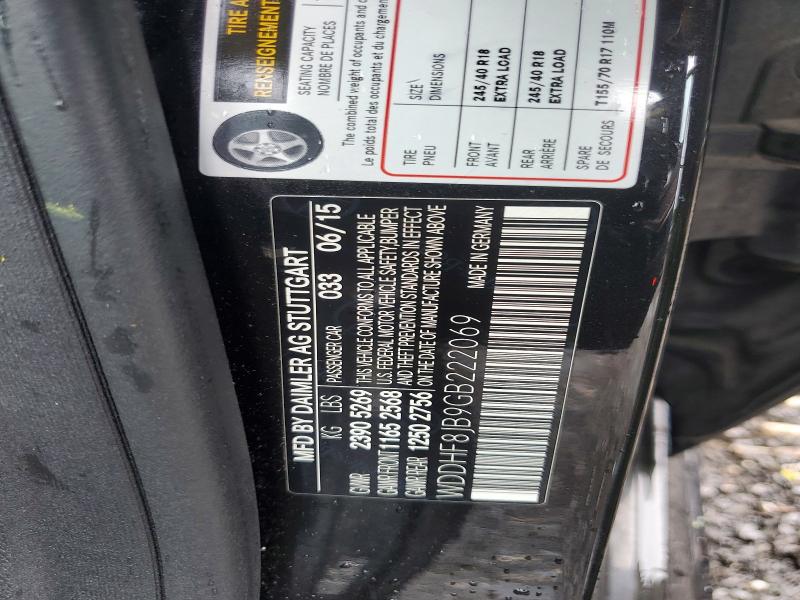 54605826 :رقم المزاد ، WDDHF8JB9GB222069 vin ، 2016 Mercedes-benz E مزاد بيع