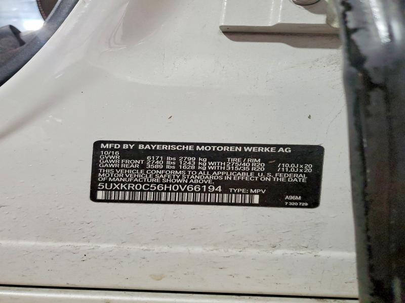Aukcja sprzedaży 2017 Bmw X5, vin: 5UXKR0C56H0V66194, numer aukcji: 54301426