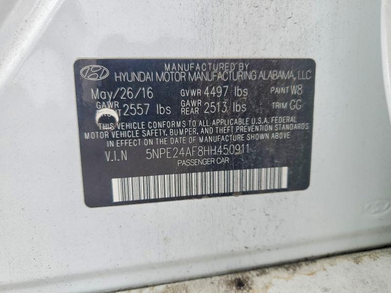 Aukcja sprzedaży 2017 Hyundai Sonata, vin: 5NPE24AF8HH450911, numer aukcji: 52838706