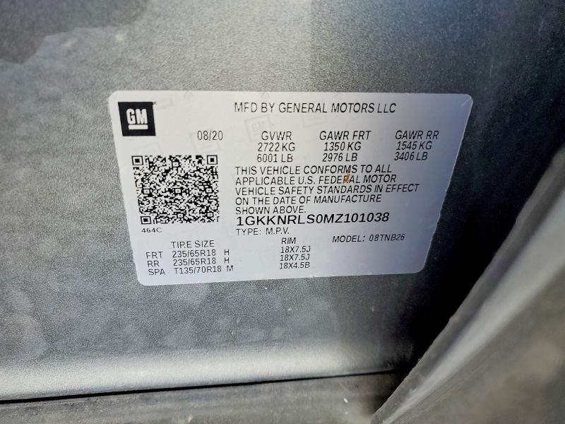 Продаж на аукціоні авто 2021 Gmc Acadia, vin: 1GKKNRLS0MZ101038, номер лоту: 54959846
