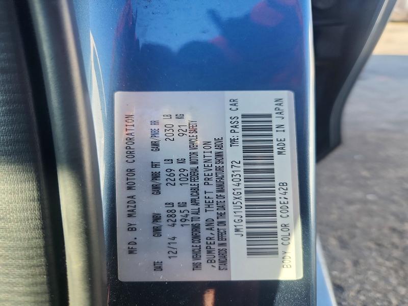Продажа на аукционе авто 2016 Mazda 6, vin: JM1GJ1U5XG1403172, номер лота: 52474786