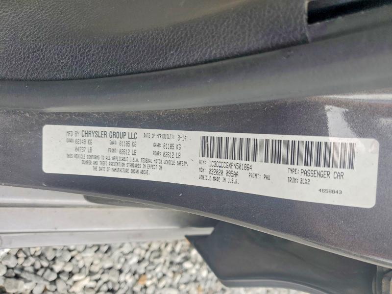 Aukcja sprzedaży 2015 Chrysler 200, vin: 1C3CCCCGXFN501864, numer aukcji: 54479586