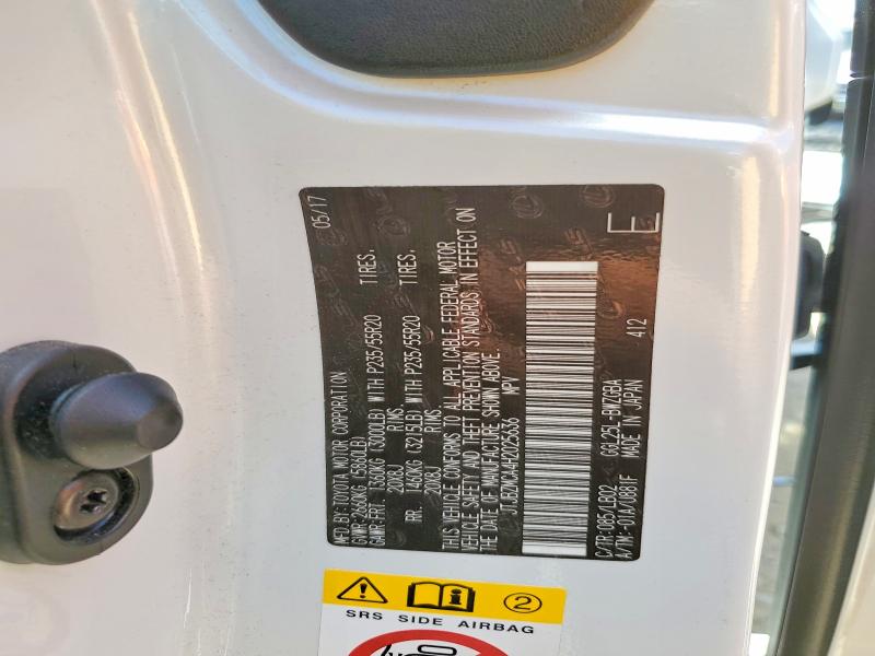 54911156 :رقم المزاد ، JTJBZMCA4H2025636 vin ، 2017 Lexus Rx 350 مزاد بيع