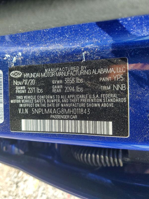 55529046 :رقم المزاد ، 5NPLM4AG8MH011843 vin ، 2021 Hyundai Elantra مزاد بيع