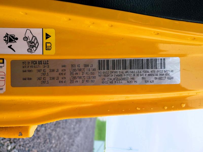 Продаж на аукціоні авто 2018 Jeep Wrangler Unlimited, vin: 1C4HJXFG9JW308537, номер лоту: 54465296