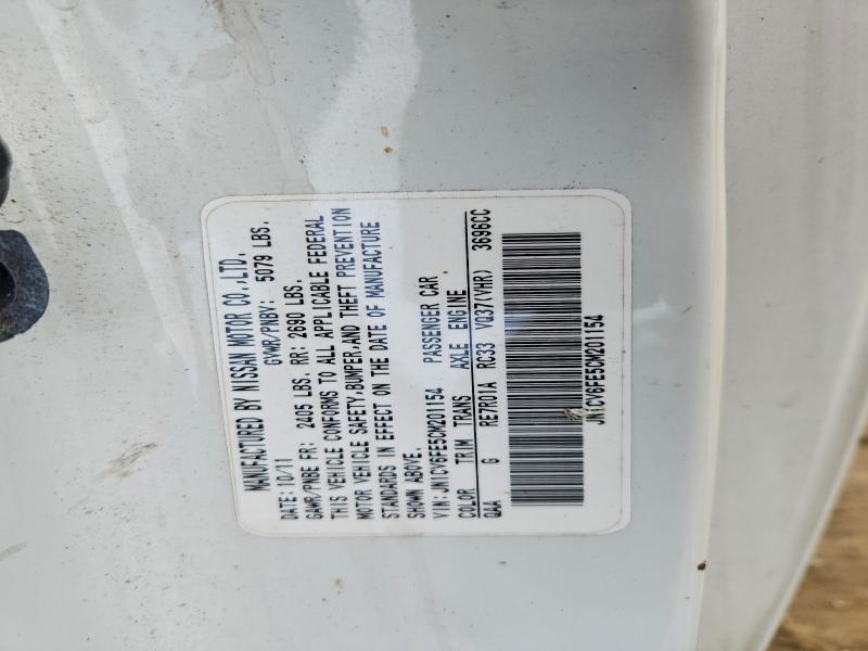 54987086 :رقم المزاد ، JN1CV6FE5CM201154 vin ، 2012 Infiniti G37 Convertible مزاد بيع