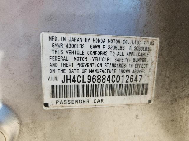 53801976 :رقم المزاد ، JH4CL96884C012647 vin ، 2004 Acura Tsx مزاد بيع