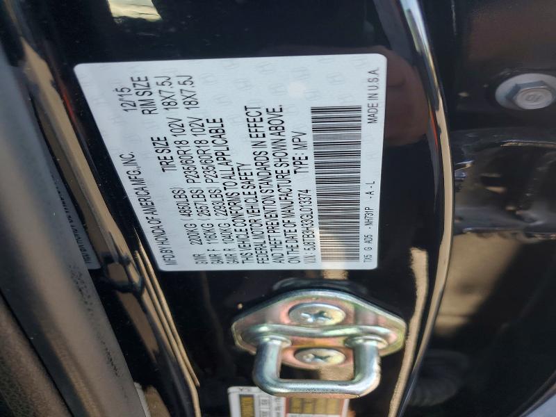 52414856 :رقم المزاد ، 5J8TB3H33GL013374 vin ، 2016 Acura Rdx مزاد بيع