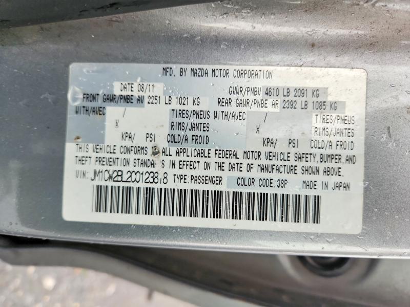 Aukcja sprzedaży 2012 Mazda 5, vin: JM1CW2BL2C0123818, numer aukcji: 55275196