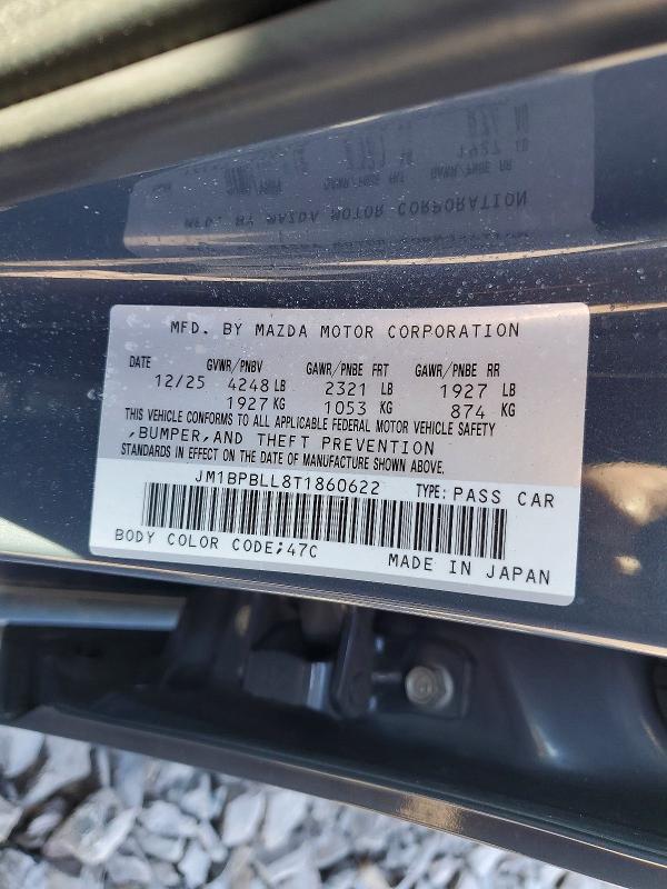 Aukcja sprzedaży 2026 Mazda 3, vin: JM1BPBLL8T1860622, numer aukcji: 52139816