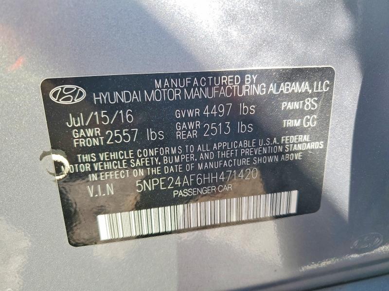 Продажа на аукционе авто 2017 Hyundai Sonata, vin: 5NPE24AF6HH471420, номер лота: 53300516