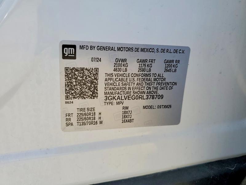 Продаж на аукціоні авто 2024 Gmc Terrain, vin: 3GKALVEG0RL378709, номер лоту: 53359046