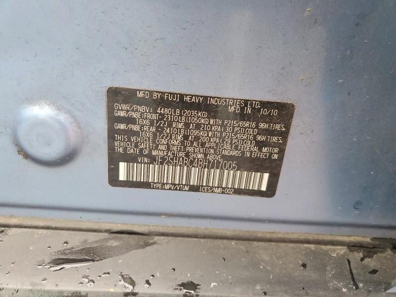 Aukcja sprzedaży 2011 Subaru Forester, vin: JF2SHABC4BH717005, numer aukcji: 54599456