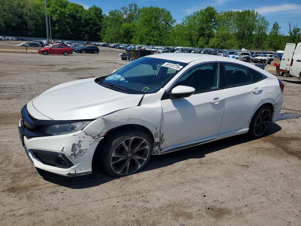 55124726 :رقم المزاد ، 2HGFC2F82KH561391 vin ، 2019 Honda Civic مزاد بيع