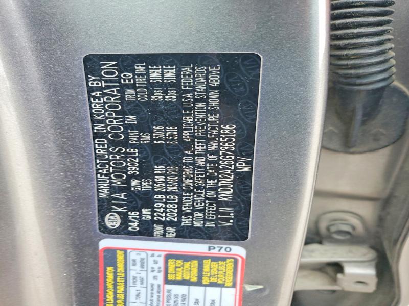 Продаж на аукціоні авто 2016 Kia Soul, vin: KNDJN2A26G7365186, номер лоту: 52197526
