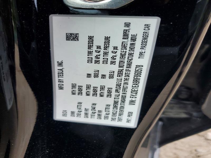 Продажа на аукционе авто 2024 Tesla Model 3, vin: 5YJ3E1EA9RF860578, номер лота: 53877306