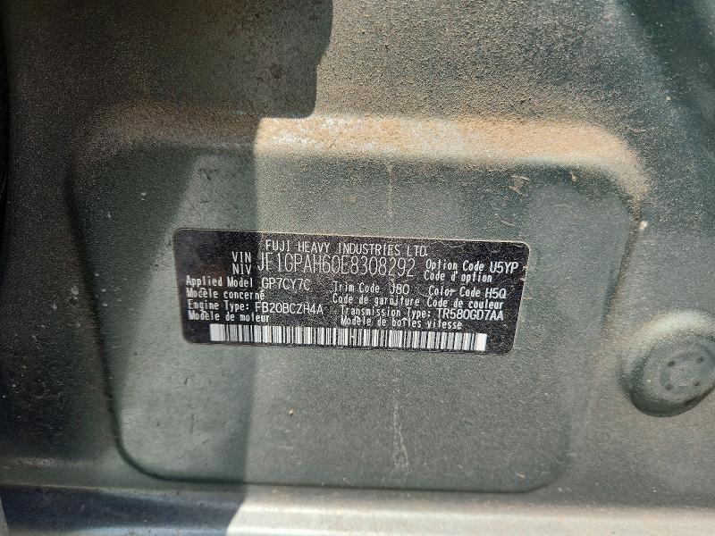 Aukcja sprzedaży 2014 Subaru Impreza, vin: JF1GPAH60E8308292, numer aukcji: 53532446