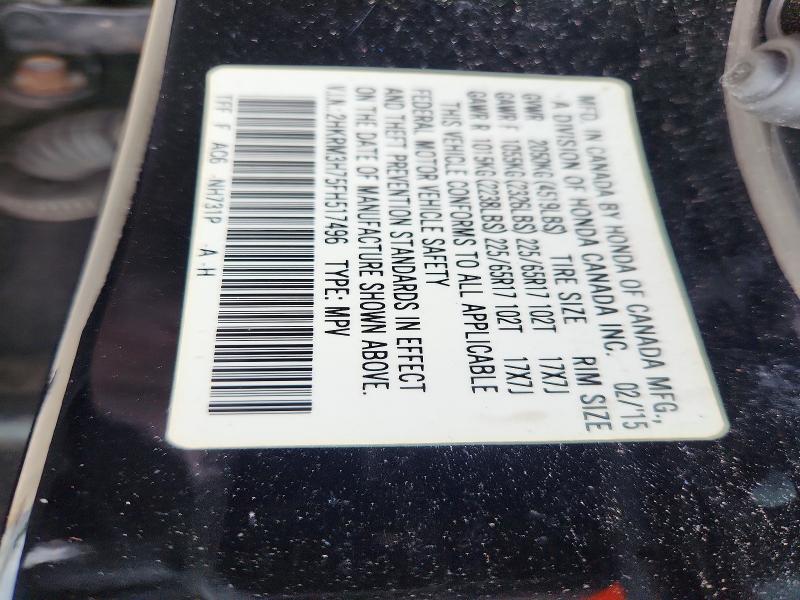 Продажа на аукционе авто 2015 Honda Cr-v, vin: 2HKRM3H75FH517496, номер лота: 52518016