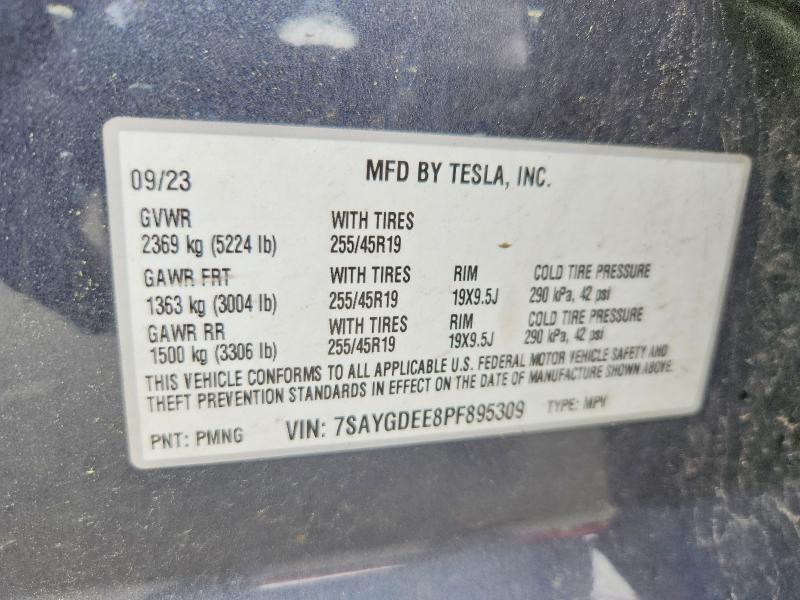 Aukcja sprzedaży 2023 Tesla Model Y, vin: 7SAYGDEE8PF895309, numer aukcji: 54536006