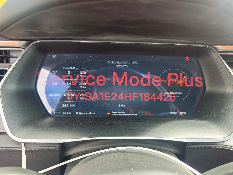 52128736 :رقم المزاد ، 5YJSA1E24HF184426 vin ، 2017 Tesla Model S مزاد بيع