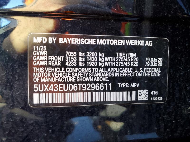 Продажа на аукционе авто 2026 Bmw X5, vin: 5UX43EU06T9296611, номер лота: 51261636