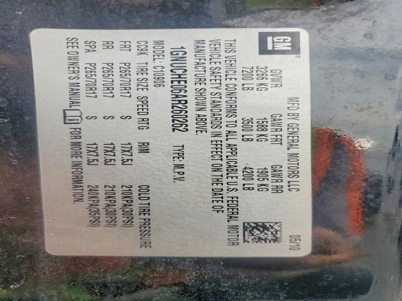 Продаж на аукціоні авто 2010 Chevrolet Suburban, vin: 1GNUCHE06AR260262, номер лоту: 53043286