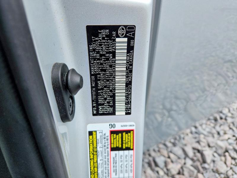 Aukcja sprzedaży 2017 Toyota Corolla, vin: 2T1BURHE2HC933918, numer aukcji: 52309546