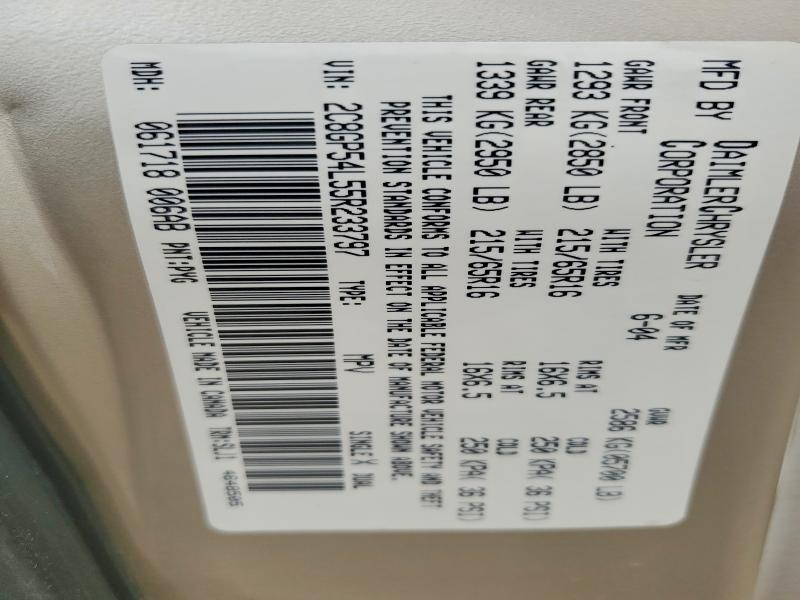 Auction sale of the 2005 Chrysler Town & Country, vin: 2C8GP54L55R233797, lot number: 54141006