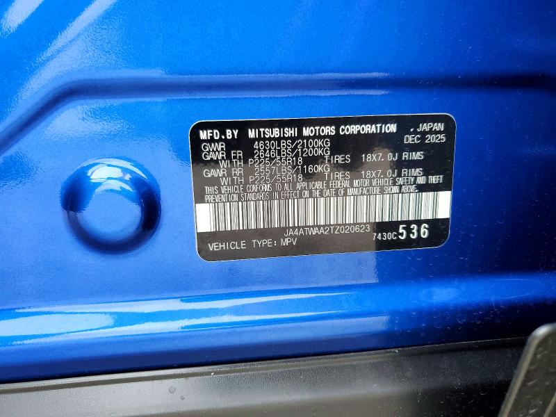 Продаж на аукціоні авто 2026 Mitsubishi Eclipse Cross, vin: JA4ATWAA2TZ020623, номер лоту: 54600186