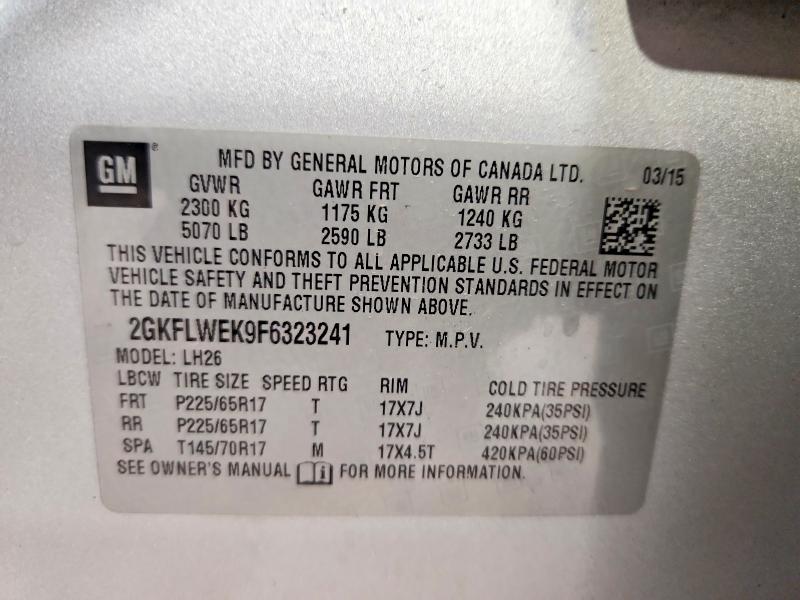 Продажа на аукционе авто 2015 Gmc Terrain, vin: 2GKFLWEK9F6323241, номер лота: 52164056